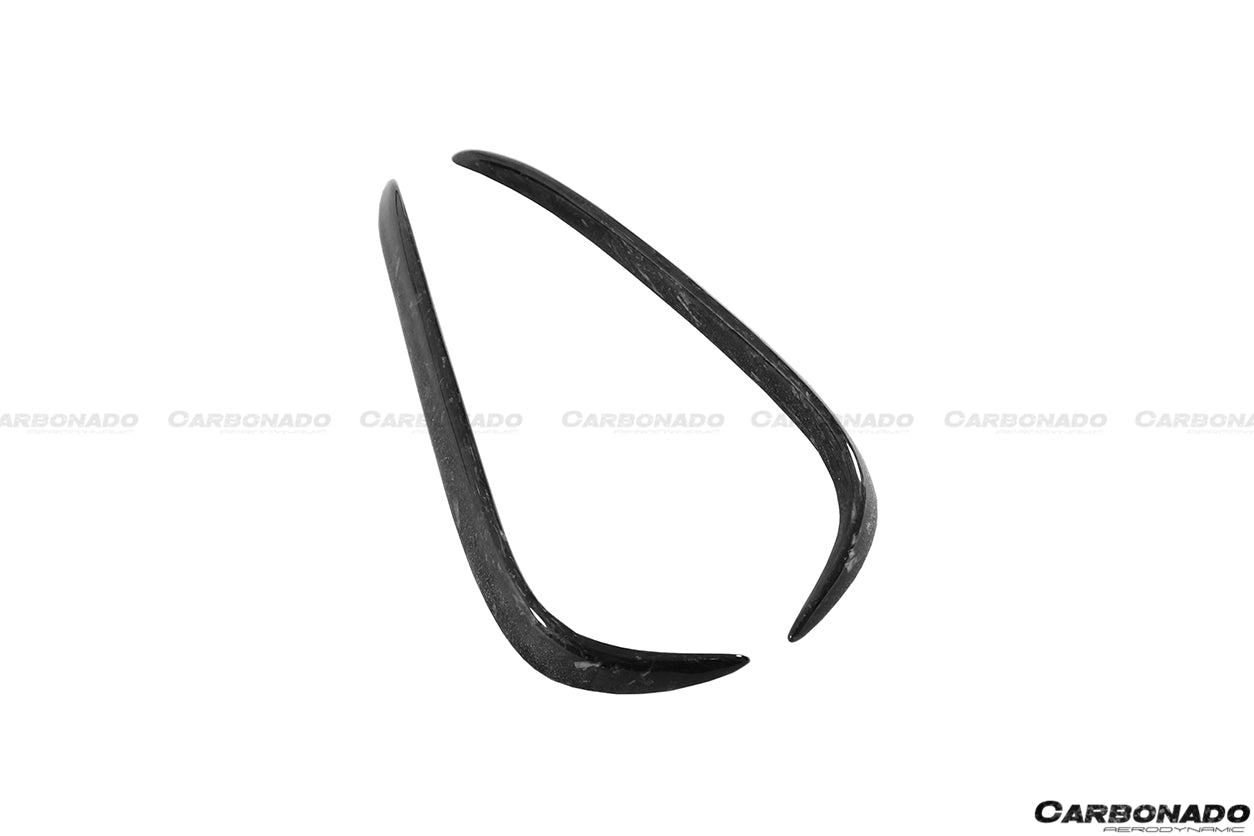 2016 - 2021 Tesla Model X SUV RZS Style Carbon Fiber Rear Bumper Canards